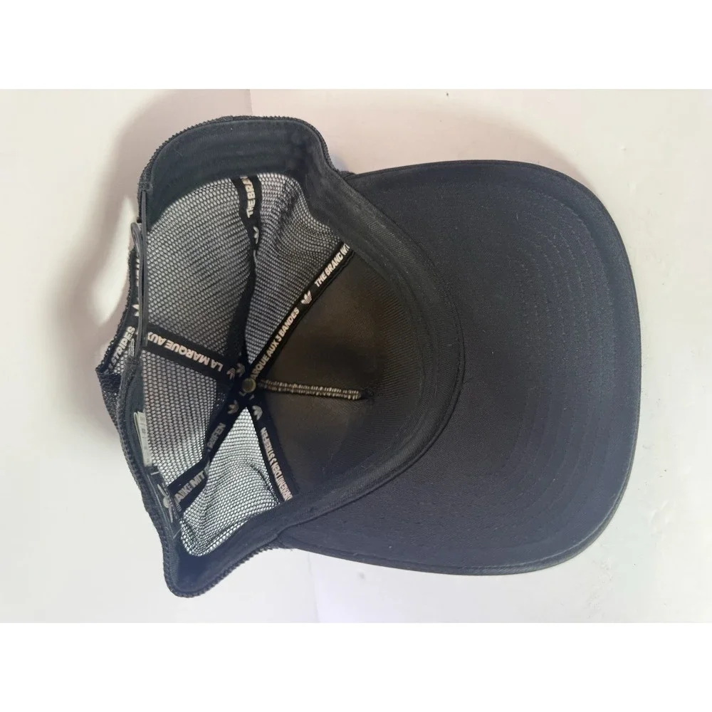 adidas Originals Dispatch Trucker Hat Black Mesh Snapback Cap Y2K